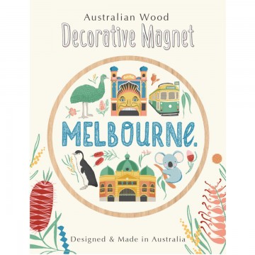 Wooden Magnet | Melbourne